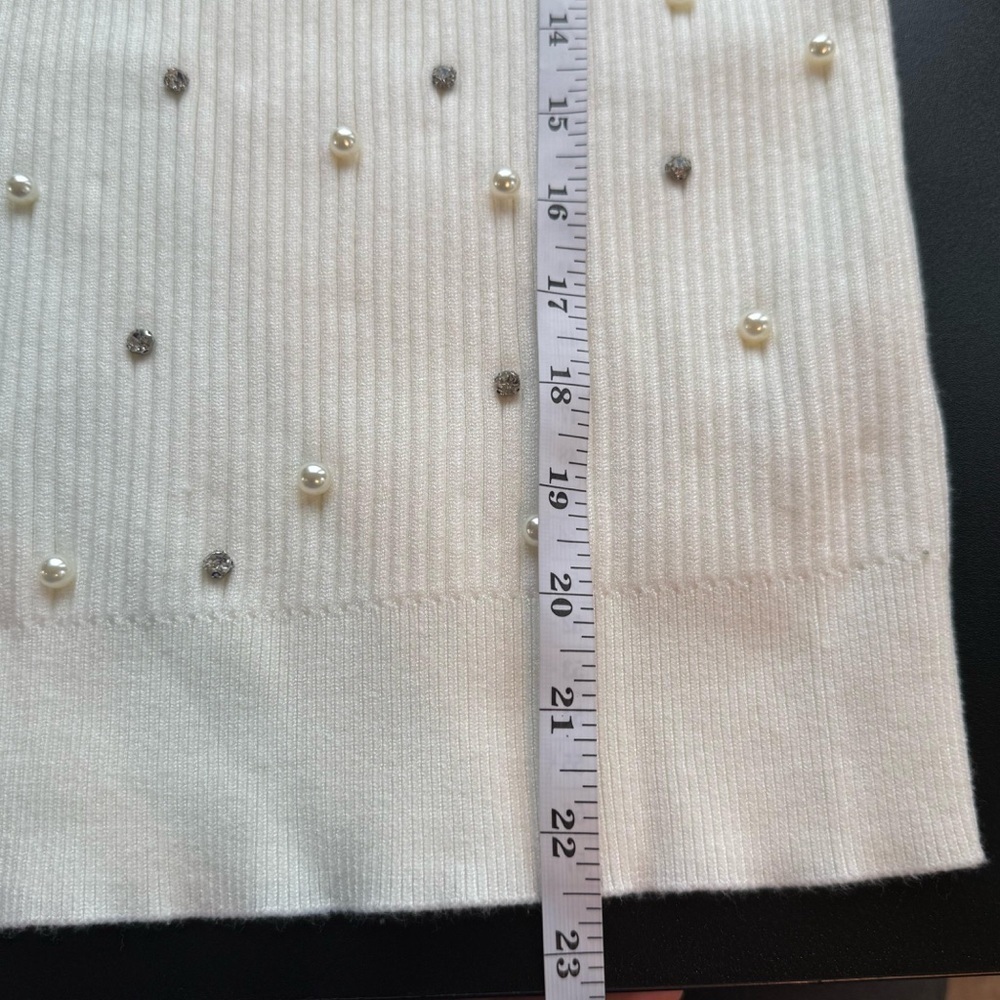 Truth the label square neck pearl sweater Size XL - Picture 10 of 12
